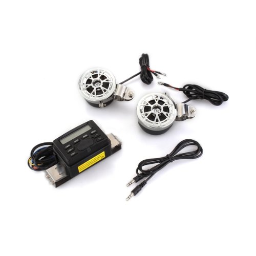 Motorcycle Audio FM Radio MP3 Handlebar Stereo Speaker Amplifier Sound System Car Electronics Epower Mall R400