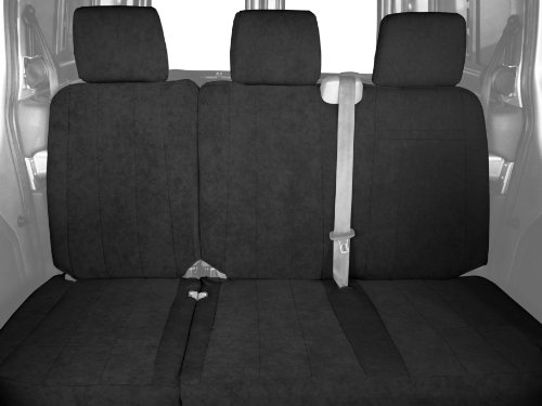 CalTrend Rear Row 60/40 Split Bench Custom Fit Seat Cover for Select Ford Fiesta Models - MicroSuede (Charcoal) Accessories CalTrend FD440-03SA