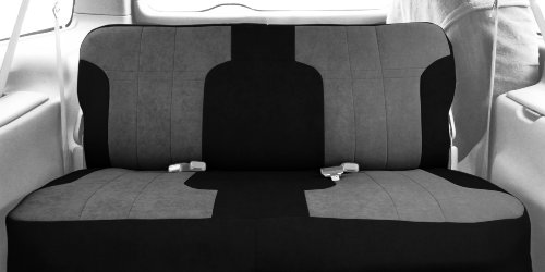 CalTrend Rear Row Solid Bench Custom Fit Seat Cover for Select Honda Accord Models - MicroSuede (Light Grey Insert with Black Trim) Accessories CalTrend HD403-08SB