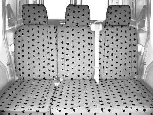 CalTrend Middle Row 60/40 Split Bench Custom Fit Seat Cover for Select Hummer H2 Models - Pet Print (Light Grey) Accessories CalTrend GM104-08AP