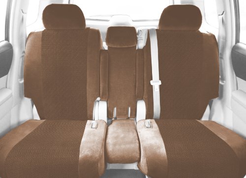 CalTrend Front Row 40/20/40 Split Bench Custom Fit Seat Cover for Select Chevrolet Silverado/GMC Sierra Models - O.E. Velour (Beige Monarch Insert with Classic Trim) Accessories CalTrend CV541-06RS