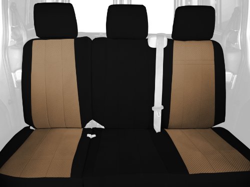 CalTrend Rear Row 40/60 Split Back and Solid Cushion Custom Fit Seat Cover for Select Nissan Altima Models - MicroSuede (Black) Accessories CalTrend NS327-01SA