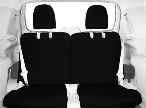 CalTrend Rear Row 50/50 Split Bench Custom Fit Seat Cover for Select Nissan NV3500 Models - SportsTex (Black) Accessories CalTrend NS174-01GA