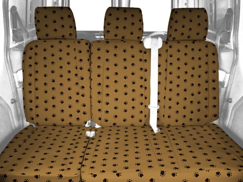 CalTrend Middle Row 60/40 Split Bench Custom Fit Seat Cover for Select Kia Sorento Models - Pet Print (Beige) Accessories CalTrend KA111-06AP