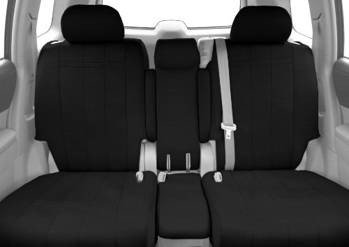CalTrend Front Row 40/20/40 Split Bench Custom Fit Seat Cover for Select Nissan Titan Models - SportsTex (Charcoal) Accessories CalTrend NS198-03GA