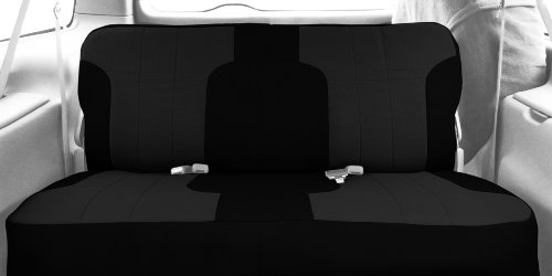 CalTrend Rear Row Solid Bench Custom Fit Seat Cover for Select Chevrolet/GMC Models - SportsTex (Charcoal Insert with Black Trim) Accessories CalTrend CV132-03GG