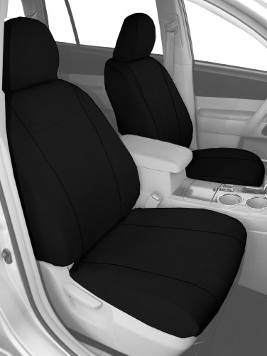 CalTrend Front Row Bucket Custom Fit Seat Cover for Select Chevrolet/GMC Models - Carbon Fiber (Black Insert and Trim) Accessories CalTrend CV135-01FC