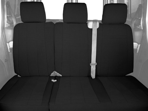 CalTrend Rear Row 60/40 Split Back and Solid Cushion Custom Fit Seat Cover for Select Saturn SL/SL1 Models - SportsTex (Charcoal) Accessories CalTrend ST353-03GA