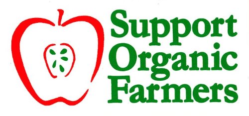 Peace Resource Project S121 - Support Organic Farmers - Organic Farming Bumper Sticker / Decal (7.5 X 3.5) Decals Peace Resource Project S121