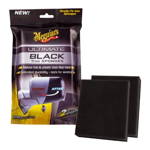 Meguiar's G15800-6PK Ultimate Black Trim Sponge - 2 Piece/Pack, (Pack of 6) Sponges & Mitts Meguiar's G15800