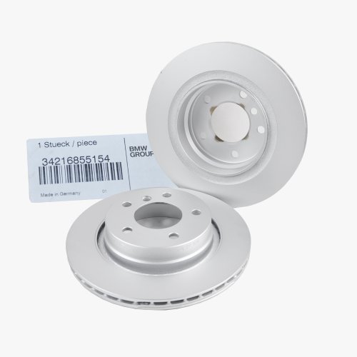 Rotors BMW 34 21 68 55154 , 34 21 11 65563 , 34216855154 , 34211165563 , 34 21 6 855 154 , 34 21 1 165 563 => BMW Rear Brake Disc Rotor, Rotors Genuine OE 55154 (2pcs) (VIN#REQUIRED) => 2001 2002 2003 2004 2005 2006 E46 325Ci / 2001 2002 2003 2004 2005 E46 325i / 2000 E46 328Ci , 328i / 2000 E46; Convertible 323Ci / 1999 E46; Sedan 328i / 2000 E46; Wagon 323i