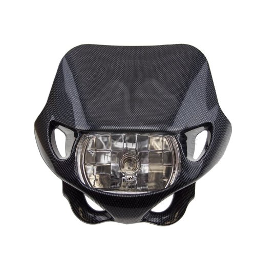Fairing Lighting- Streetfighter Headlight - Carbon Look Headlight Bulbs & Assemblies LuckyBike 22-800-CA