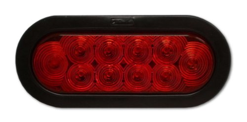 Jammy J-66-RK 6 Oval Red LED Stop Tail Turn Light Multi-Function Lighting Jammy J-66-RK