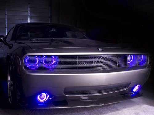 Oracle 08-14 Dodge Challenger w/o Pro CCFL 8000K Halo Rings Headlights Bulbs Headlight & Tail Light Conversion Kits Oracle Lighting 2239-031