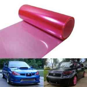 Manso 12 By 48 Inches Self Adhesive Headlight, Tail Lights, Fog Lights Tint Vinyl Film (Pink) Exterior Accessories Manso 520361030466