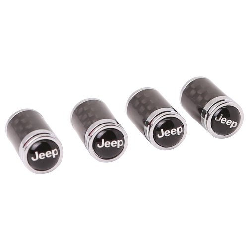 Carbon Fiber jeep Sports Style Car Tire wheel Valve stem caps Fit For Jeep All Model 4-pcs set Valve Stems & Caps bleqi 31330033