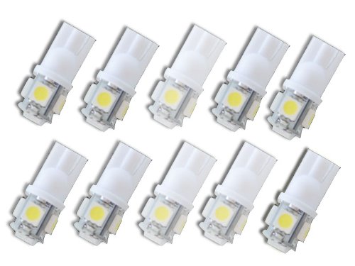 Addmotor 10X T10 194 168 W5W 5 SMD 5050 White LED Car Bulbs Addmotor C4066