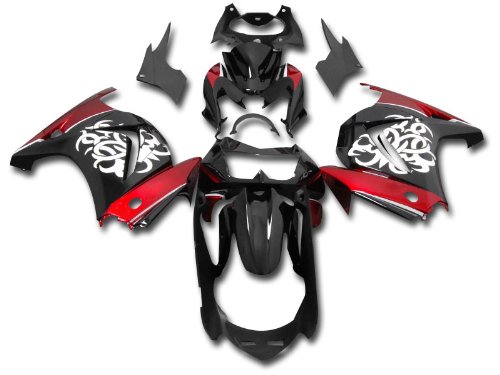 Injection Mold Fairing For EX250R 2008-2012 EX250 08-12 EX250R Red Black Fairing Kits Addmotor USC-K2541
