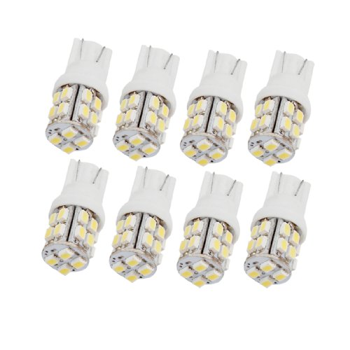 T10 168 194 White 1210 3528 SMD 20 LEDs Turn Signal Light Lamp 8 Pcs Ignition Lights uxcell a13121800ux0446