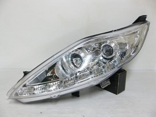 Ford Fiesta Projector Clear DRL R8 Headlights 2009 2010 2011 2012 2013 Headlight Bulbs JDM Auto Lights JDM-FFP-10-13