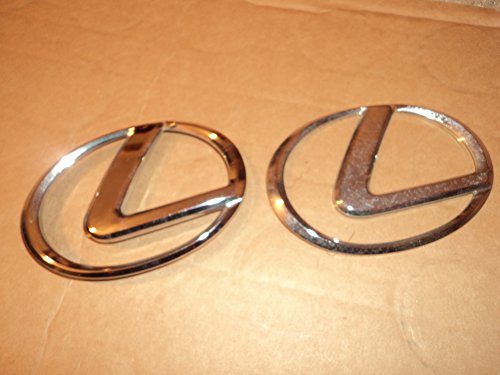 Emblems LEXUS LOGO 8347 8746 FRONT REAR TRUNK CHROME EMBLEM BADGE ORNAMENT SET OF 3 OEM Factory Genuine