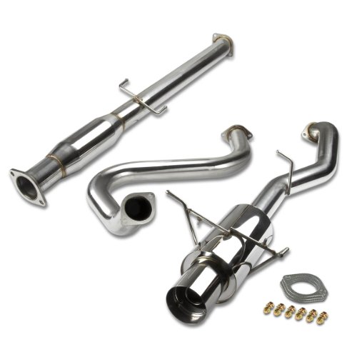 Auto Dynasty CBENS07 Stainless Steel Catback Exhaust System With 4 Round Tip Muffler For Nissan Sentra Cat-Back Systems Auto Dynasty AD-CBE-NS07