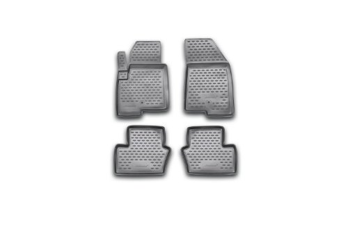 Novline 24.07.210 Jeep Compass Floor Mats - Floor Liners - 2007-2014 - Four (4) Piece Set - Black Automobilia Novline EXP.NLC.24.07.210