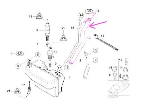 Windshield Washer GENUINE BMW 64554097081