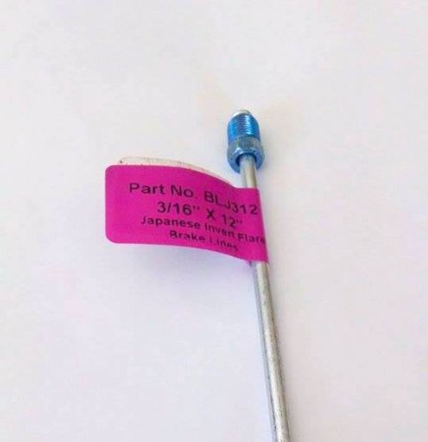 Fade Free 3/16 x 12 Japanese Brake Line Metric Thread Inverted Flare Brake Lines (5 Lines) ABS Fade Free BLJ312