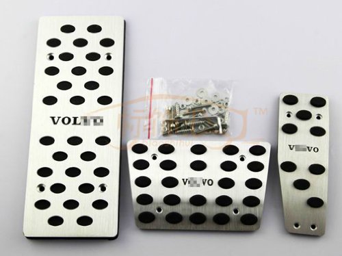 Harvard kid DIY Car Parts Aluminum Accelerator Brake Footrest Plate Pedals Pads for Volvo S40 / C30 AT Body Harvard kid HK-PEDALS-AT-A093