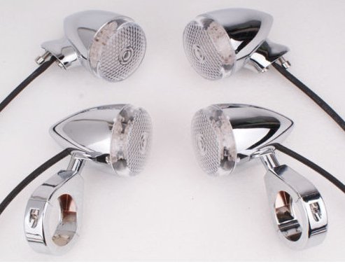 4x 39mm Motorcycle LED Turn Signal Indicator Light For Harley Bullet Smoke Clear Turn Signal Assemblies & Lenses Meco gTQ6LEg22
