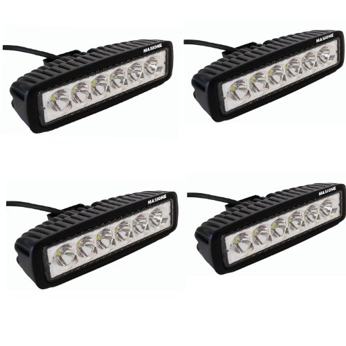 Masione⢠4 Pack 18w Spot Beam Offroad Driving Led Work Light Bar 4wd Suv Jeep Atv Fog Lamp Driving, Fog & Spot Lights Masione ATC