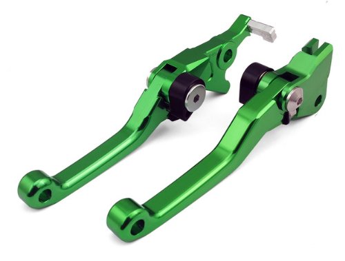 Two pcs Green Motorcycle Vintage Pivoting Brake and Clutch Levers Fit for Yamaha YZ426F/450F 2008 Clutch YI YI08-PP_Levers_GR_013