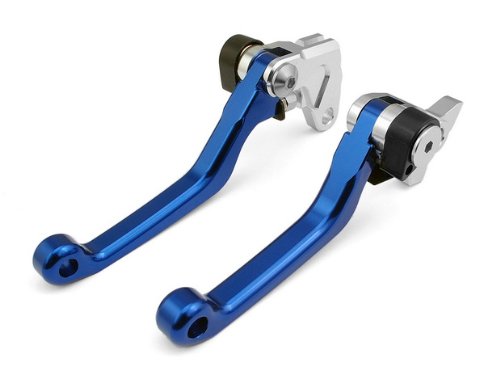 Two pcs Blue Motorcycle Vintage Pivoting Brake and Clutch Levers Fit for AJP MX 200 2009-2012 Clutch YI YI08-PP_Levers_BL_085