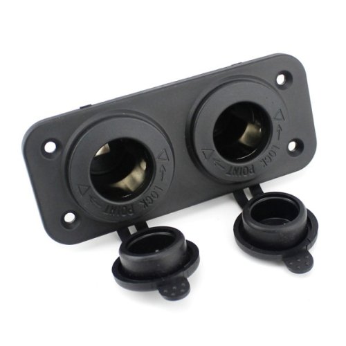 12V/24V Motorcycle Car Boat Dual Cigarette Lighter Plug Socket Adapter Cigarette Lighter & Parts Hwydo 140401-072