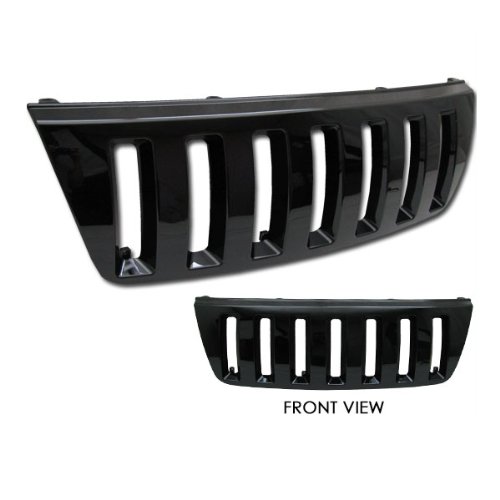 Fit:99-03 Jeep Grand Cherokee WJ ABS Hummer Vertical Front Hood Grill Black Replacement Grille Grille Inserts VioGi JX-7022