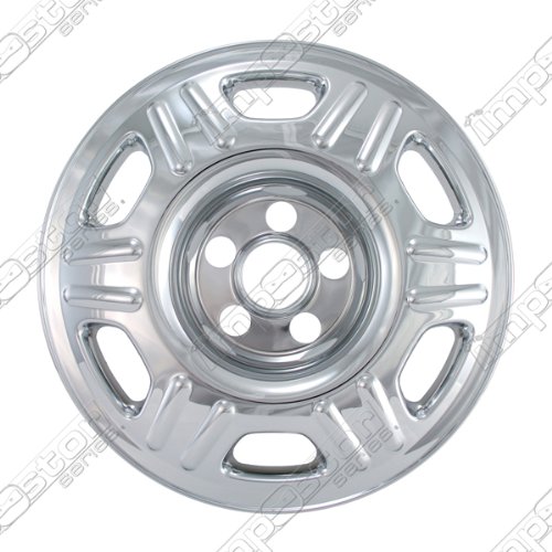 WHEEL COVER HONDA CR-V IMPOSTOR WHEEL SKINS; 4 PIECE SET; CHROME PLATED; 6 DOUBLE RAISED DIMPLED S; ABS; 16 INCH Hubcaps Headlights Depot DS-3-IWCIMP65X