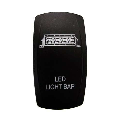 Rocker Switch Led Light Bar Symbol - White LED Switches CH4X4 Industries CH4X4-LLB-W