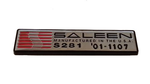 Ford Mustang Saleen S281 Sc Numbered Dash Plate / Badge / Emblem / Plaque # 03-0915 Emblems Saleen AL-SALEEN-03-0915
