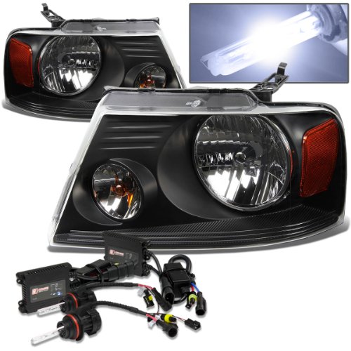 Headlight Assemblies Auto Dynasty AD-HLOH-F1504BKAM+H13-HL10KBLS
