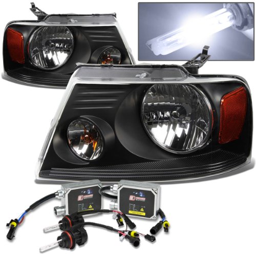 Headlight Assemblies Auto Dynasty AD-HLOH-F1504BKAM+H13-HL8KBLT