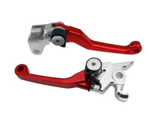 2 PCS aluminum alloy Vintage Pivoting Motorcycle Brake and Clutch Levers Red Fit for CR125R / 250R 1992-2003 Clutch LIN LIN201-PP_Levers_R_018