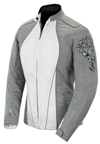 Joe Rocket Alter Ego 3.0 Women's Textile Riding Jacket (Silver/White, X-Small) Helmets Joe Rocket 1061-6601