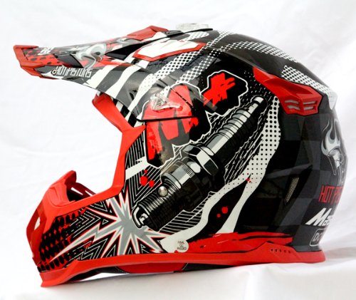MASEI 315 M PLUS MOTOCROSS ATV DOT DIRTBIKE HELMET RED Helmet Hardware Masei Helmet MHM315RR0001