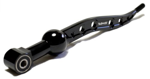 VMS Racing Dual Bend SHORT THROW SHIFTER in BLACK CNC Aluminum for Honda Civic CX LX DX EX Si CRX CTR iTR VTEC V-TEC LS GS GSR 2DR 4 DR 2 4 Door Coupe Hatchback HB JDM 88 89 90 91 92 93 94 95 96 97 98 99 00 Shifters VMS Racing 100-ERPSSR003BK