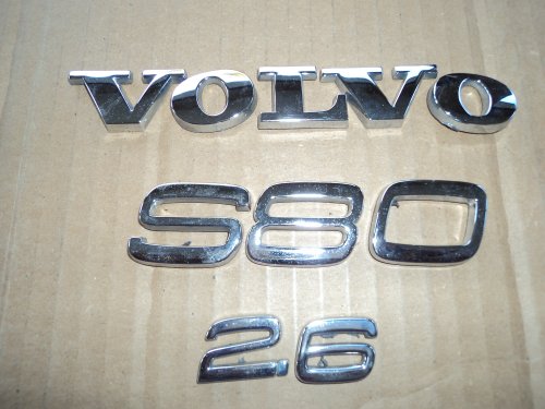 Emblems Volvo S80 2.6 Trunk Emblems Letters Chrome Emblem Decal Logo SET Of OEM FACTORY GENUINE