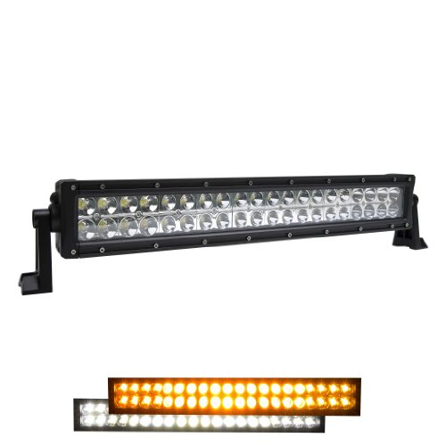 Jumbl⢠High Power 120W 21.5 Inch 8400 Lumens Flood/Spot Combo Bar Dual Color (White/Orange) LED Light - Auxiliary Off Road Work Lamp for Car, SUV, Tractor, Boat, 4x4, Truck, ATV Accessory Lights Jumbl JU-CLB120CD
