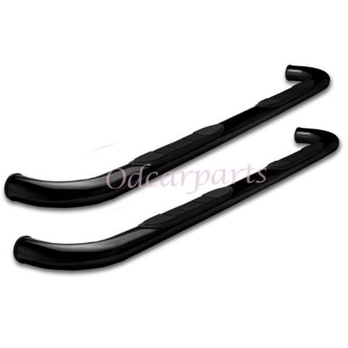 Rocker Panel Mount:07-14 Silverado/Sierra Crew Cab 3 C/S Black Tube Side Step Rails Nerf Bar Running Boards Running Boards VioGi WM-B07S0107
