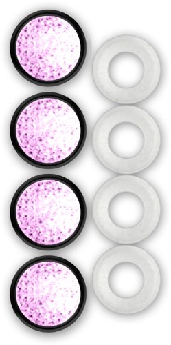 Cruiser Accessories 82456 Matte Black/Pink Pave License Plate Frame Fastener Cap Fasteners Cruiser Accessories 82456