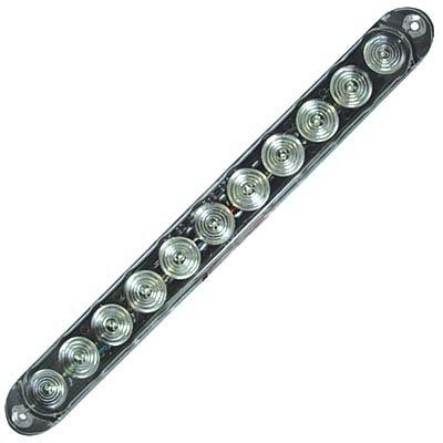 Jammy J-5354-RC 15 Slimline Red Clear LED Hi Mount Stop Turn Tail Brake ID Bar Lighting Jammy J-5354-RC